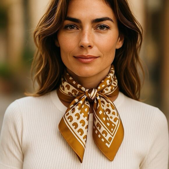 Vintage Hardy Amies Scarf Geometric Pattern Square Made In Japan 60s - Picture 1 of 6